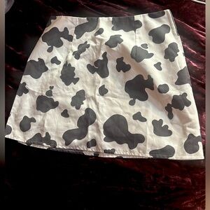 Cow Print Skirt - Medium